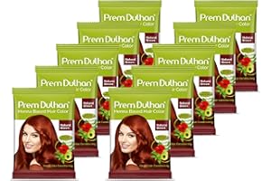 Prem Dulhan Natural Brown Henna-Based Hair Color (15 GMS/0.52 Ounce) for Vibrant & LongLasting Results, Natural Brown Shade, 