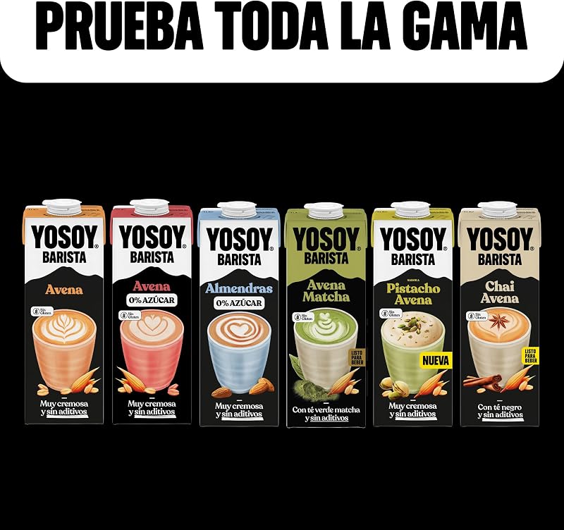 Bebida de Legumes de Aveia Barista sem Açúcar, Pacote de 6 x 1L