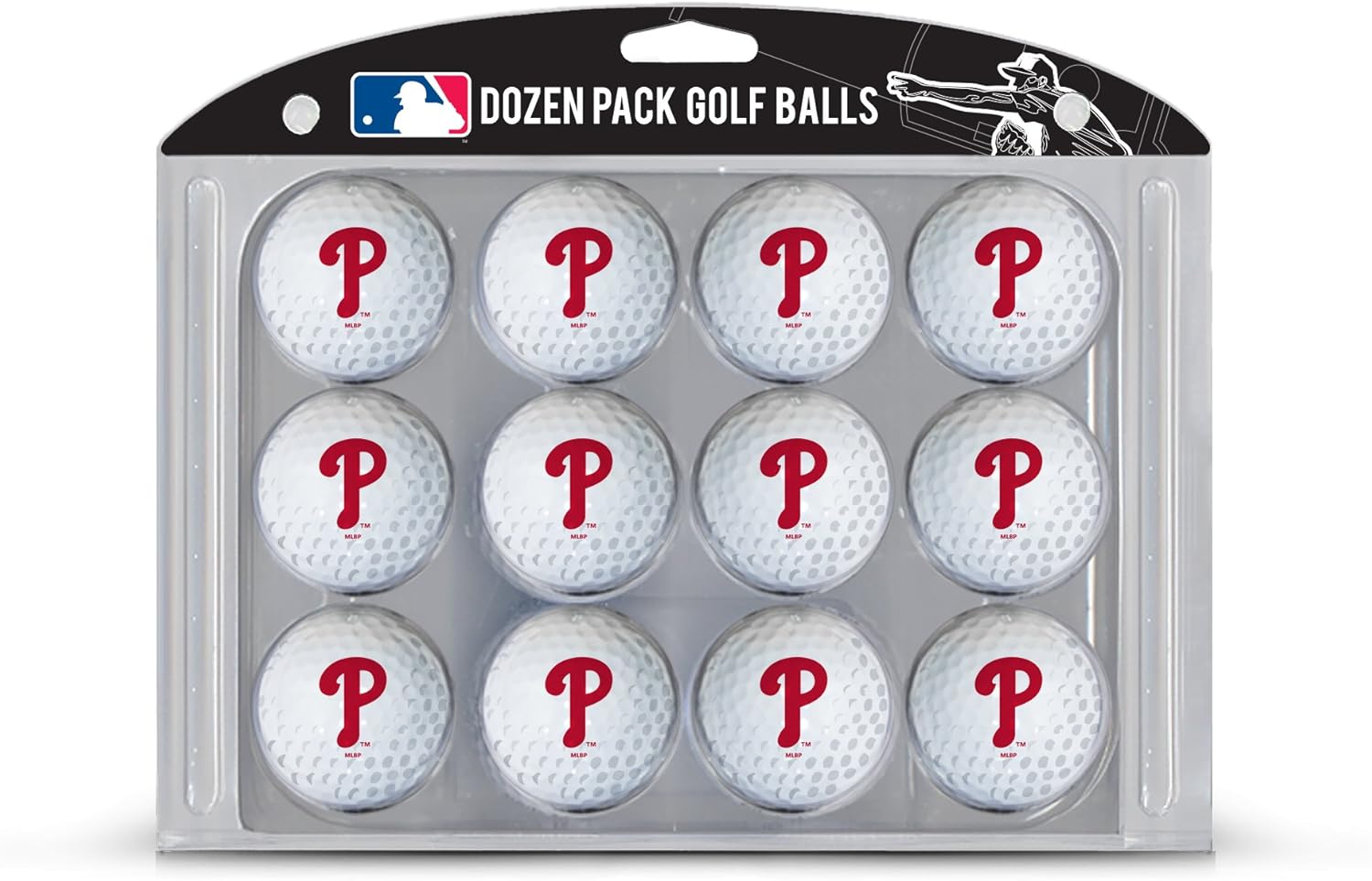 Team Golf MLB Philadelphia Phillies Dozen Regulation Size Golf Balls, 12 Pack, Full Color Durable Team Imprint : Sports Fan Golf Balls : Sports & Outdoors