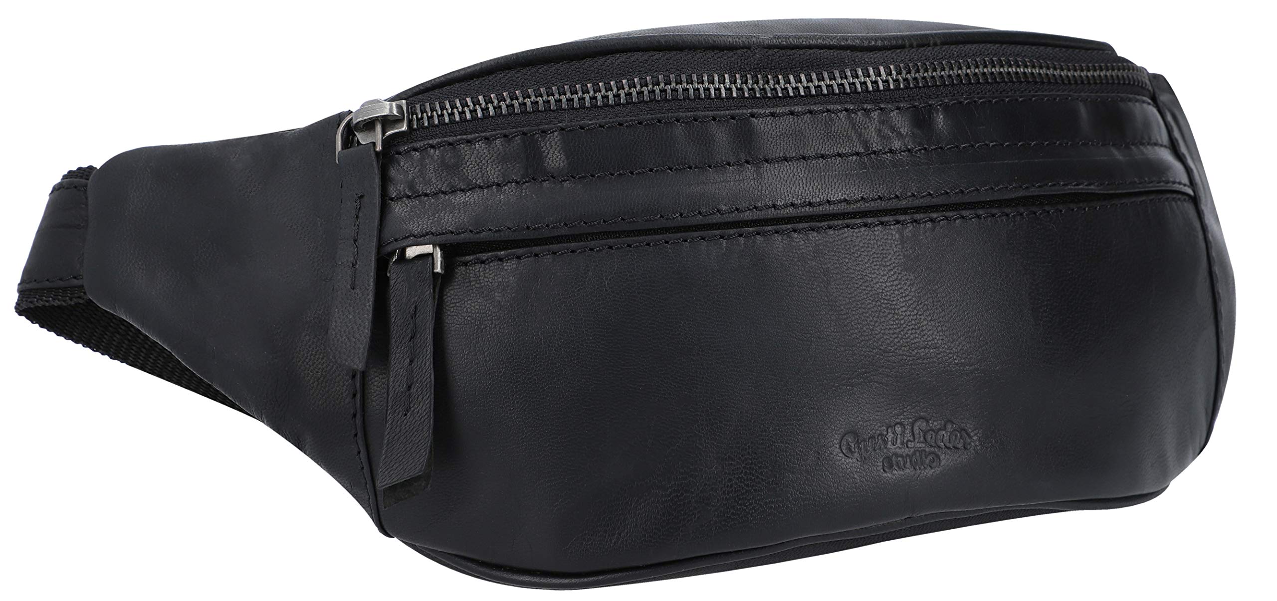 Gusti Bum Bag Ladies - Spencer Men Leather Small Belt Bag Black