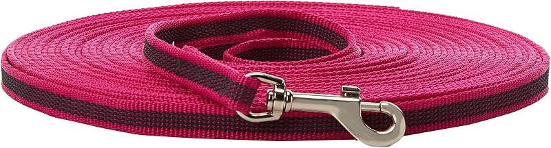 Julius-K9 Color & Gray Adjustable Super-Grip Leash 14 mm x 2.2 m Pink-Gray