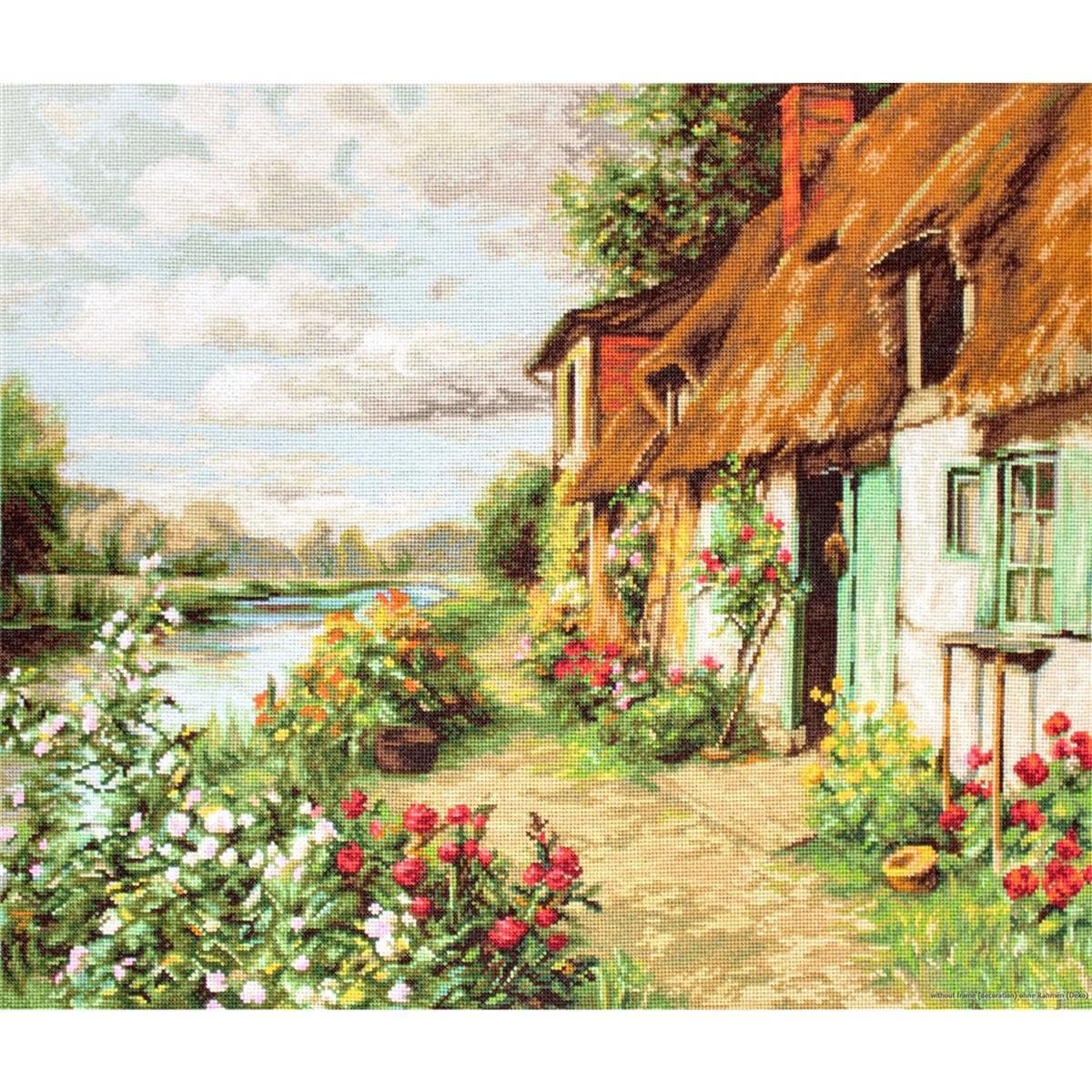 Luca-S B571 Landscape Cross Stitch Kit Cotton, Multi-Coloured 42.5 x 34 cm