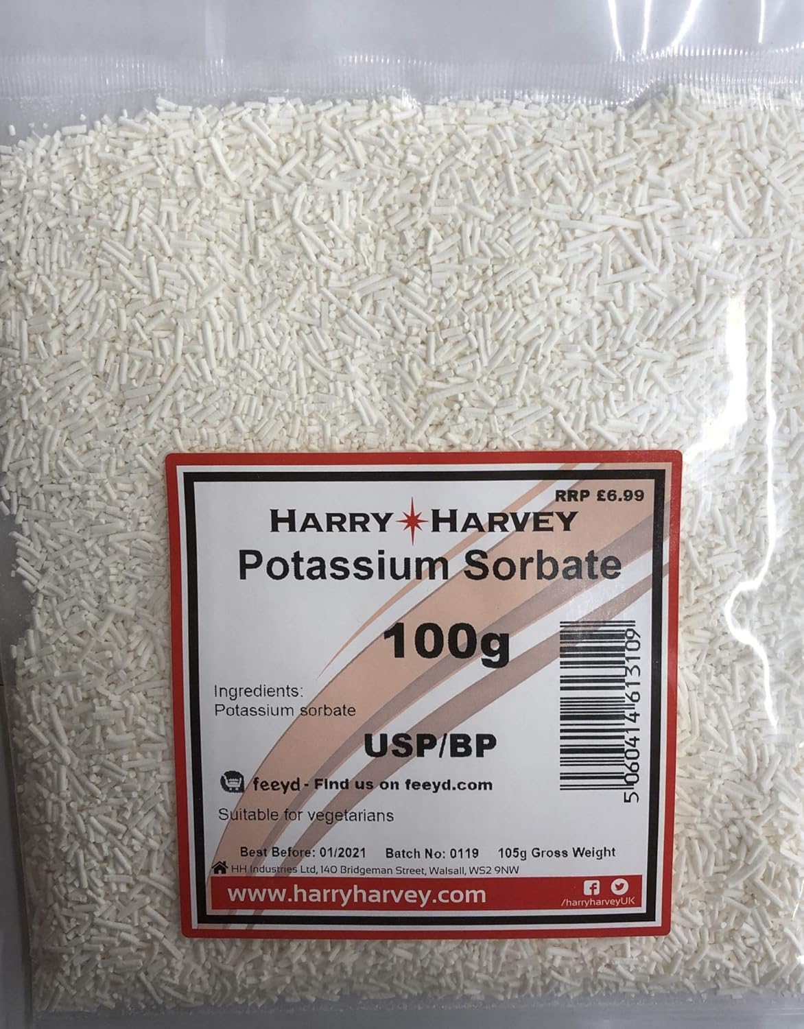 Potassium Sorbate 100g For Wine Making Baking Preservative E202 Amazon Co Uk Grocery