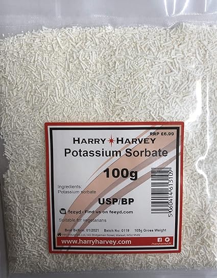 Potassium Sorbate 100g For Wine Making Baking Preservative E202 Amazon Co Uk Grocery