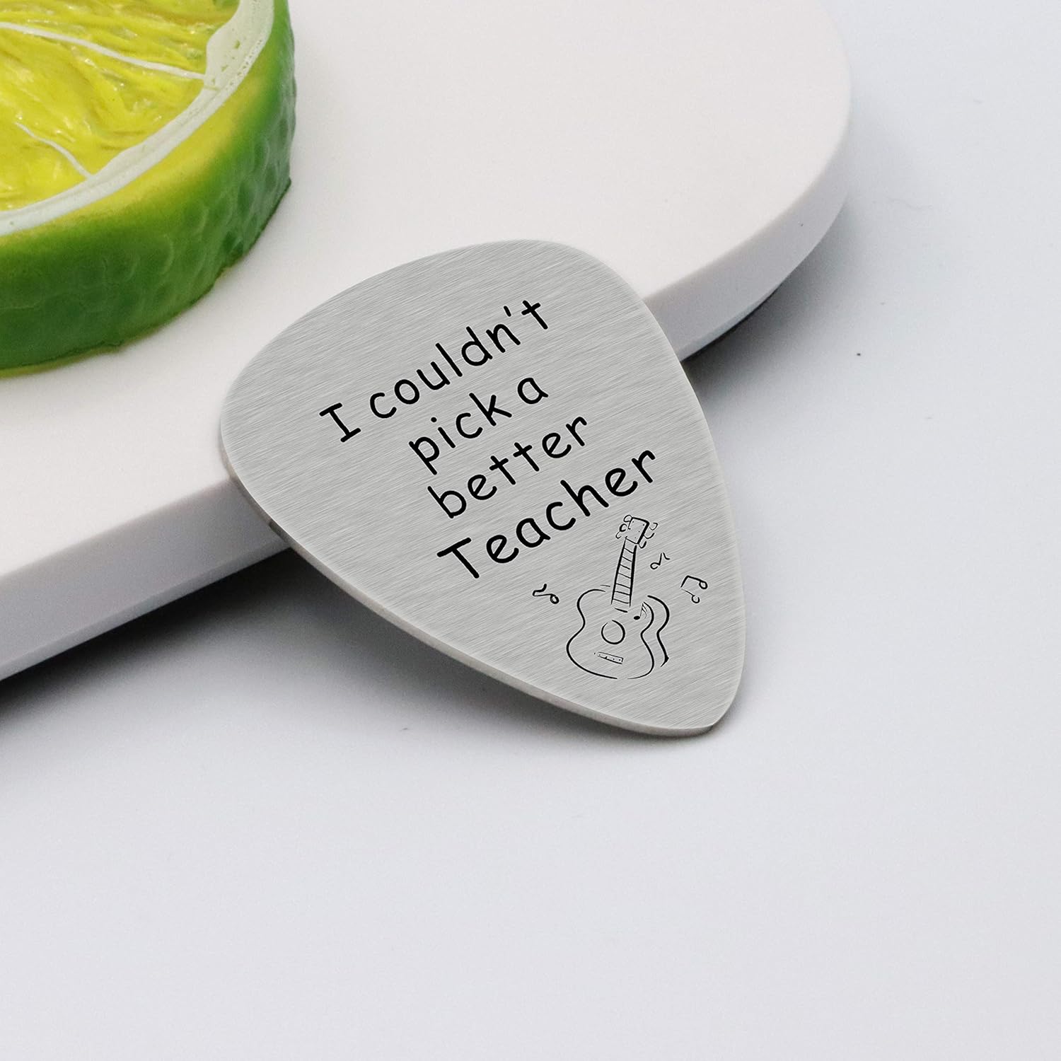 HULALA Music Teacher Gifts 2 PCS Guitar Pick Plectrums For Acoustic Electric Engraved I Couldn't Pick A Better Teacher Best Teacher Ever - Image 4