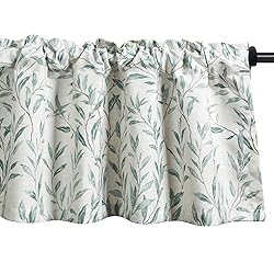 VOGOL Window Valances Leaves Printed Curtains for