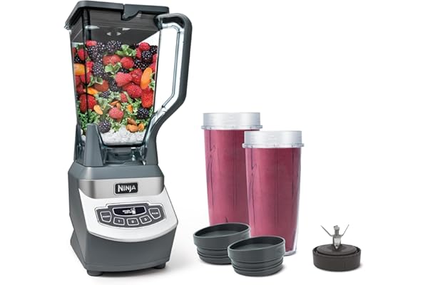 Ninja BL660C Professional Countertop Blender With 1100-Watt Base,72Oz Total Crushing Pitcher and(2)16 Oz Cups For Frozen Drin
