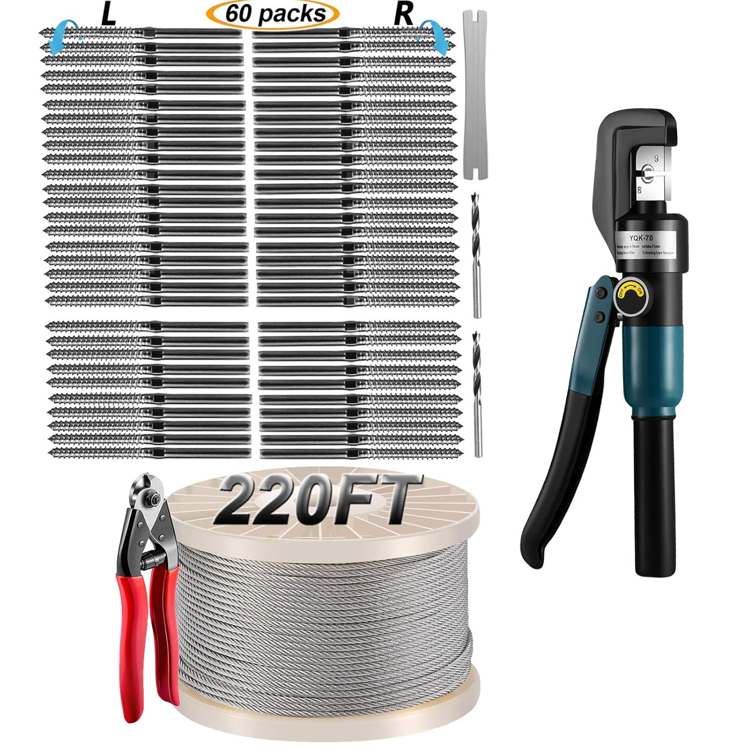 T316 Stainless Steel Right&Left Handed Thread Swage Lag Screws