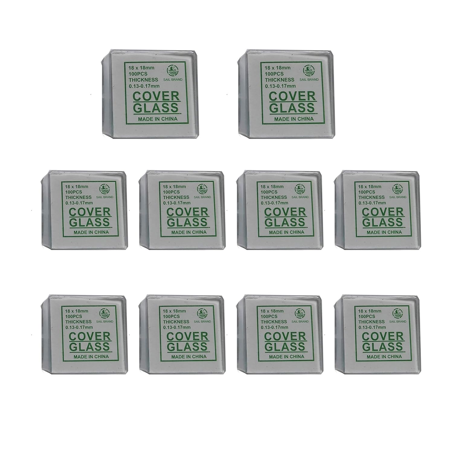 1000 Pieces of Glass Cover Slips for Microscope Slides 18x18mm Cover