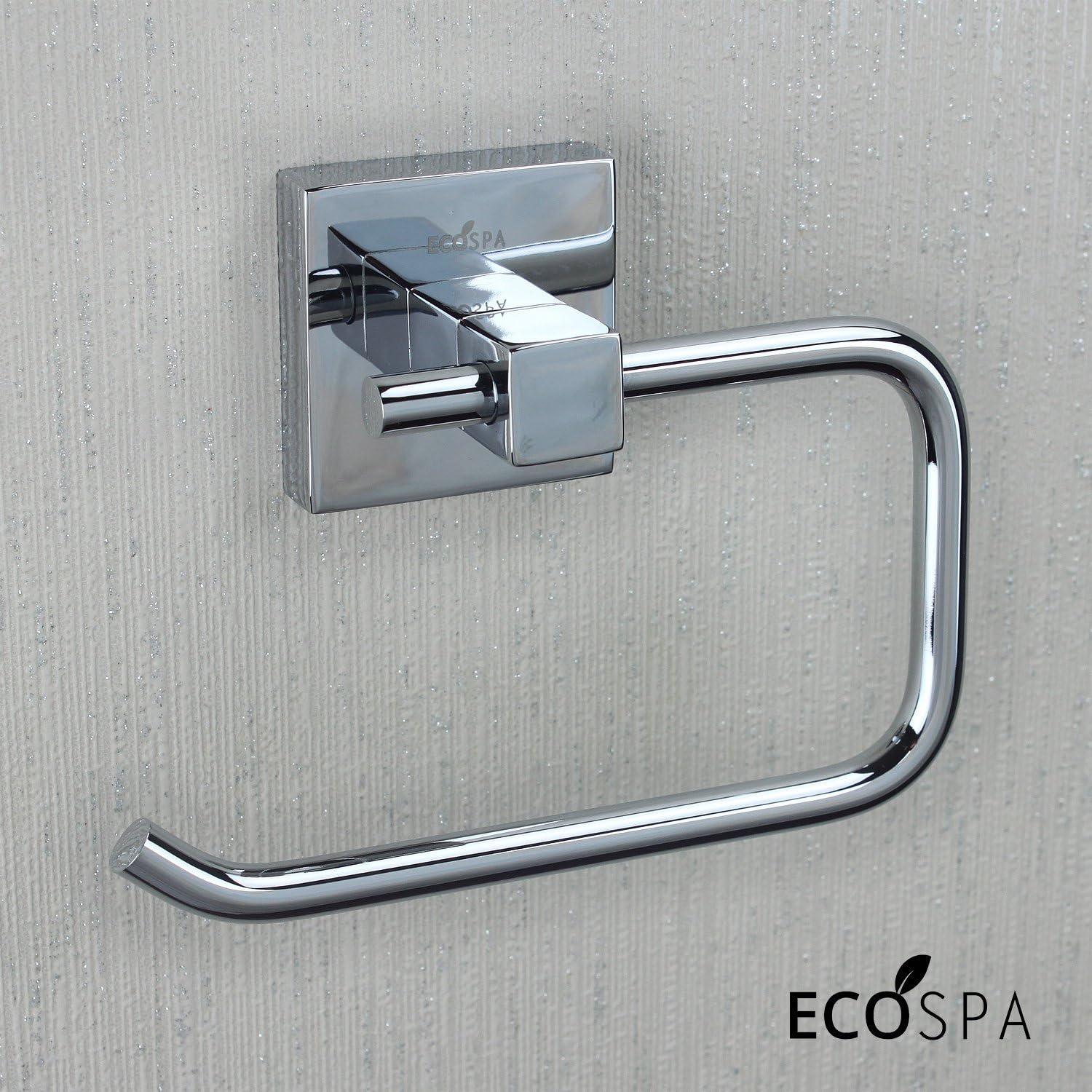 Ecospa Wall Mounted Modern Toilet Roll Holder With Polished Chrome Finish Amazon Co Uk Diy Tools