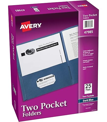 Amazon.com: Oxford 54443 Twin-Pocket Folders, Laminated,200 Sht