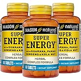 MASON NATURAL Super Energy, Made with Guarana, Panax Ginseng & Kola Nut for Optimal Performance & Energy, 90 Day Supply, 60 Tablets (Pack of 3)