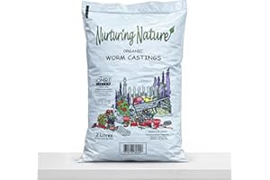 Nurturing Nature Organic Worm Castings | Fertilizer Premium Vermicompost Soil Amendment 2 litres | Natural Plant Food for Ind
