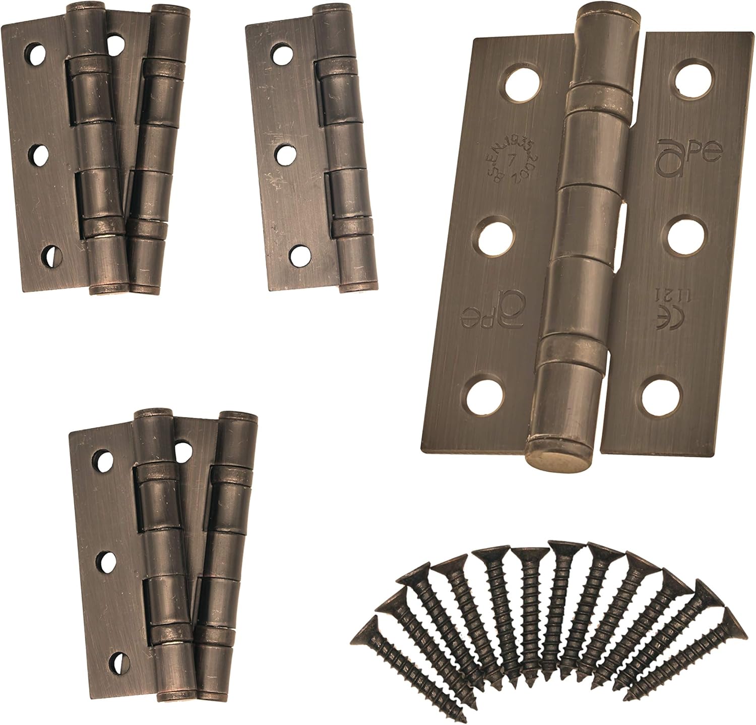 Door Hinge 3" / 76mm Dark Bronze Ball Bearing Washer CE Grade 7 for Fire Door 3 Pair