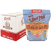Bob's Red Mill Gluten Free Organic Extra Thick Rolled Oats, 32oz (Pack of 4) - Non GMO, Whole Grain, Vegan, Kosher