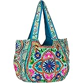 Floral Tote Shoulder Bag Large Colorful Everyday Travel Market School Women Fashion Girl Unique