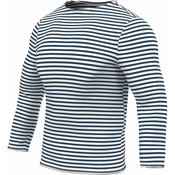 SOLS Mens Marine Long Sleeve Stripe T-Shirt (S) (White/Navy