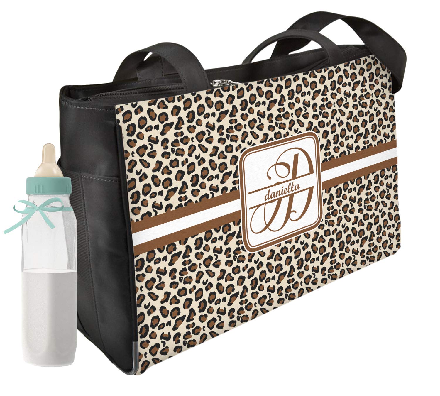 leopard print baby changing bag
