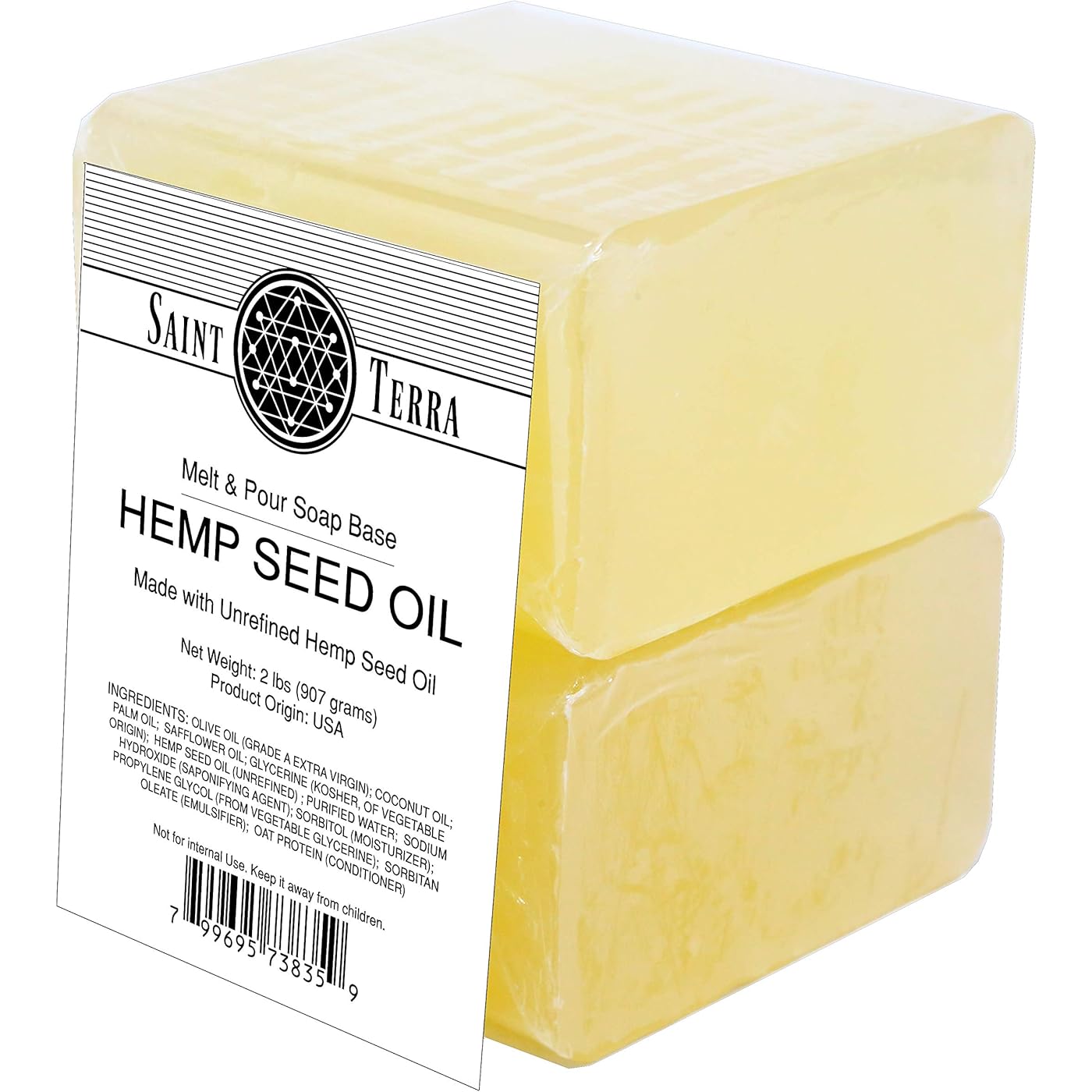 4/mo Finance Saint Terra Hemp Seed Oil Melt and Pour Soap Base, 2 Pounds Buy Now, Pay Later