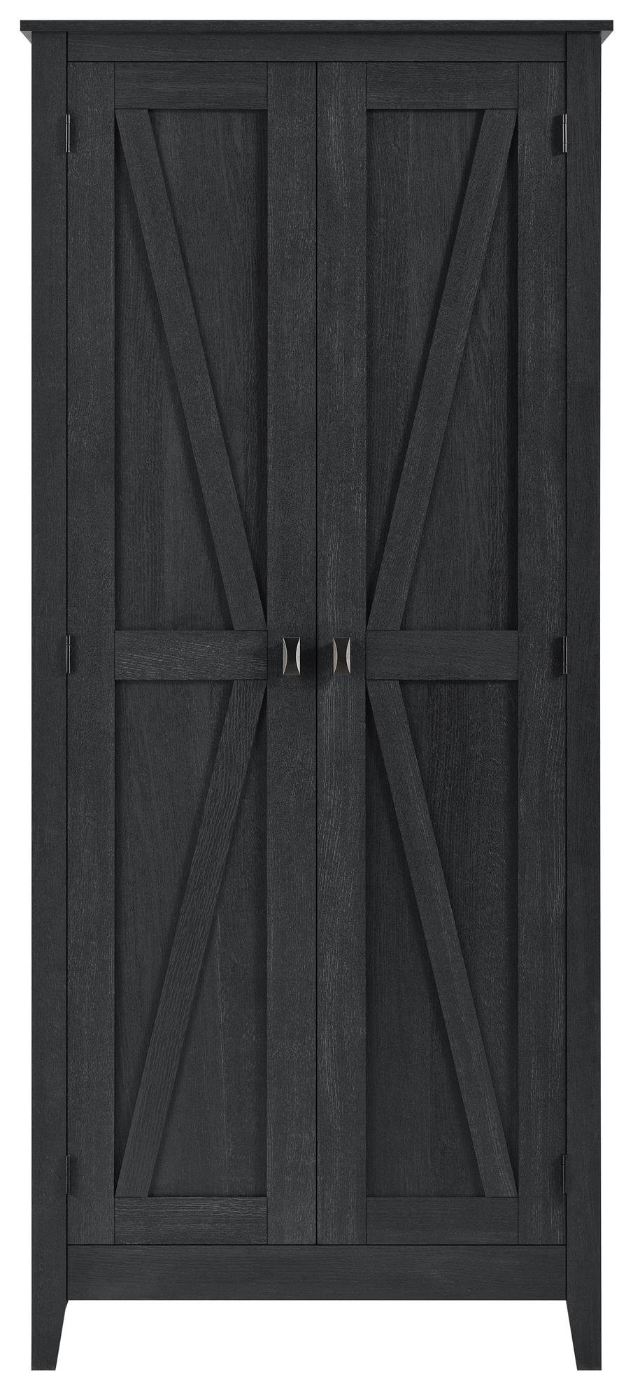 Photo 1 of **ASSEMBLY INSTRUCTIONS INCLUDED** Ameriwood HOME SystemBuild Farmington 31.5inch Wide Storage Cabinet, Black Oak