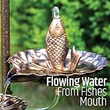 GardenKraft Cascading Water Fountain with Solar Lamp Post 90cm x 41cm view 5