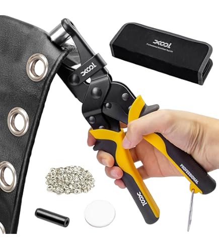 HAPDEN Grommet Set - 500 Stuks 3/8 Inch (10 Mm) Doorvoertules - Verchroomd Metaal - Roestvrij - Voor Grommet Tang - Inclusief Ringen