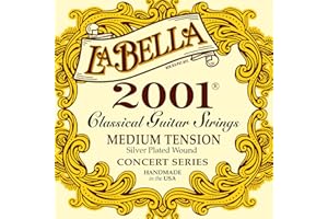 La Bella 2001 Medium Tension Silver Plated Wound Classical Guitar String - 029-0415
