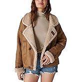 Lucky Brand Womens Lucky Brand Women's Faux Shearling Moto Jacket
