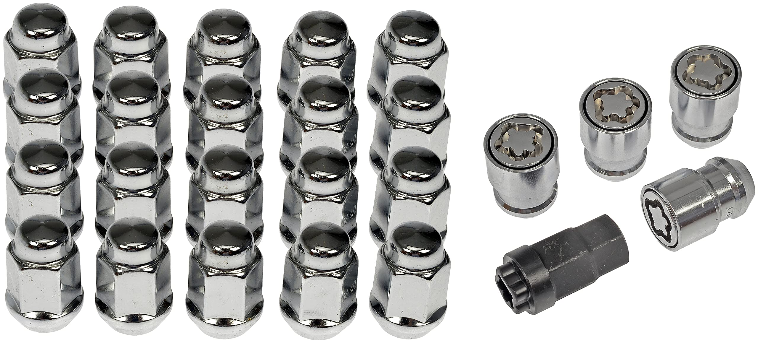 Dorman 611-122FK Kit de tuercas de rueda 1/2-20 Dometop - 3/4 pulg. Hex, 1-5/16 pulg. Longitud con bloqueo Compatible con modelos seleccionados (OE FIX)