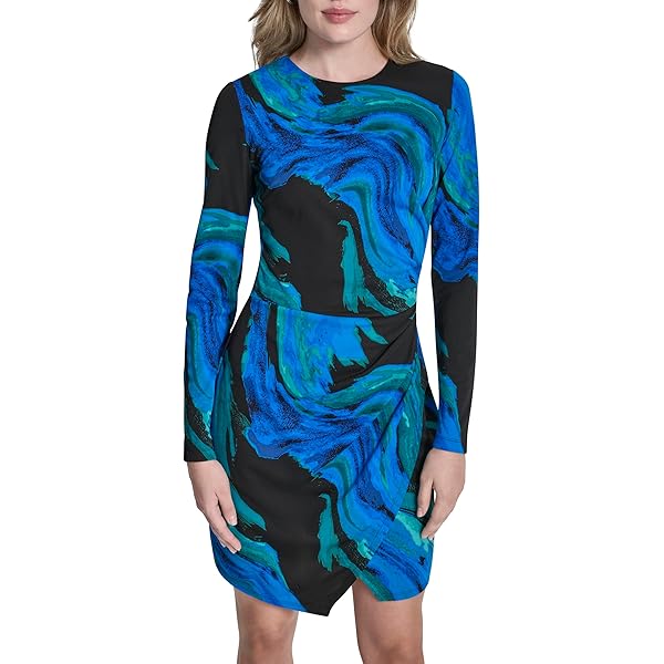 AFRM Women's Shailene Turtleneck Long Sleeve Midi Dress, Colorblock Floral,  XS at Amazon Women's Clothing store