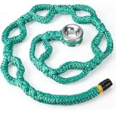 ScitoLAB Rigging Ring Sling Rope, 3/4" x 6.9 FT, 14600 lbs MBS, Green | 7-Pocket Adjustment, Aluminum Ring, for Tree Care and Arborist Use