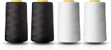 Realm Overlocking Sewing Machine Polyester Thread Four 5000 Yards Cones White