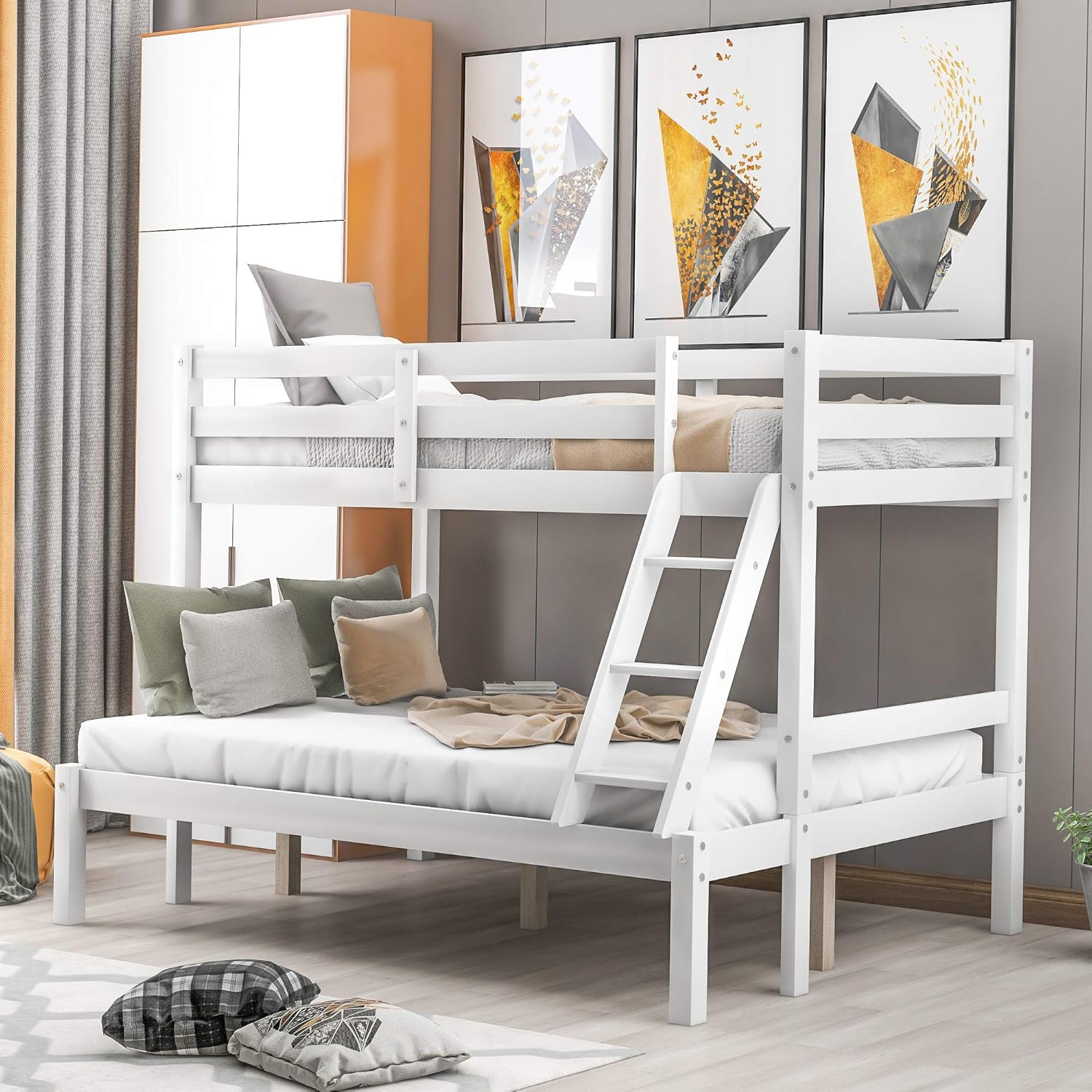 twin loft bed with full lower bed