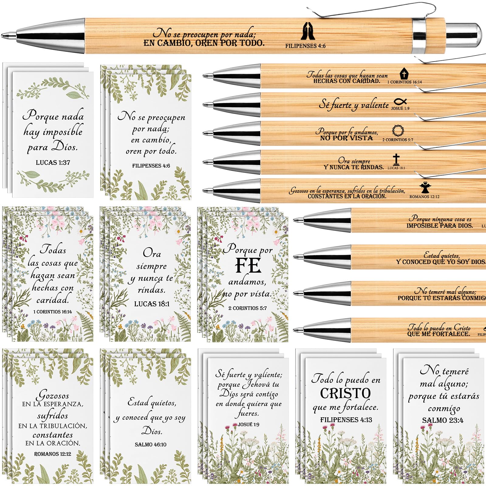 Photo 1 of Ctosree 60 Pcs Spanish Christian Notebooks in Bulk with Bible Verse Pen Prayer Scripture Notepad Regalos Cristianos En Español Bible Supplies for Women Sunday School Teacher Pastor's Wife (Light)