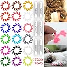 120Pcs(12Color) Cat Claw Caps Soft Rubber Pet Paws Nail Grooming Cover + 6 Pcs Adhesive Glue(M)