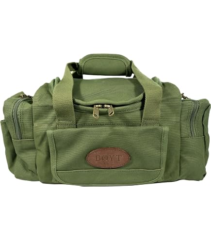 Boyt Harness Green Shell Pouch – Holds 50 Rounds, Waxed Canvas & Leather (One Size) - View #12