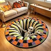 3D Halloween Rugs, 3D Rugs Optical Illusion Halloween (47 x 47 in) | Halloween 3d Rugs, Optical Illusion, Halloween Rugs Indoor, Decorative Floor Mat