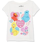 Sesame Street Girls' Best Friends Short Sleeve Puff Tee