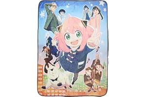 JUST FUNKY Spy x Family Manga Anime Anya Loid Yor Forger Yuri Damian Plush Fleece Soft Throw Blanket | Spy x Family Merch 60" x 45"