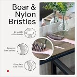Olivia Garden Fingerbrush Care Iconic Small Pink Detangling Brush Boar Nylon view 6