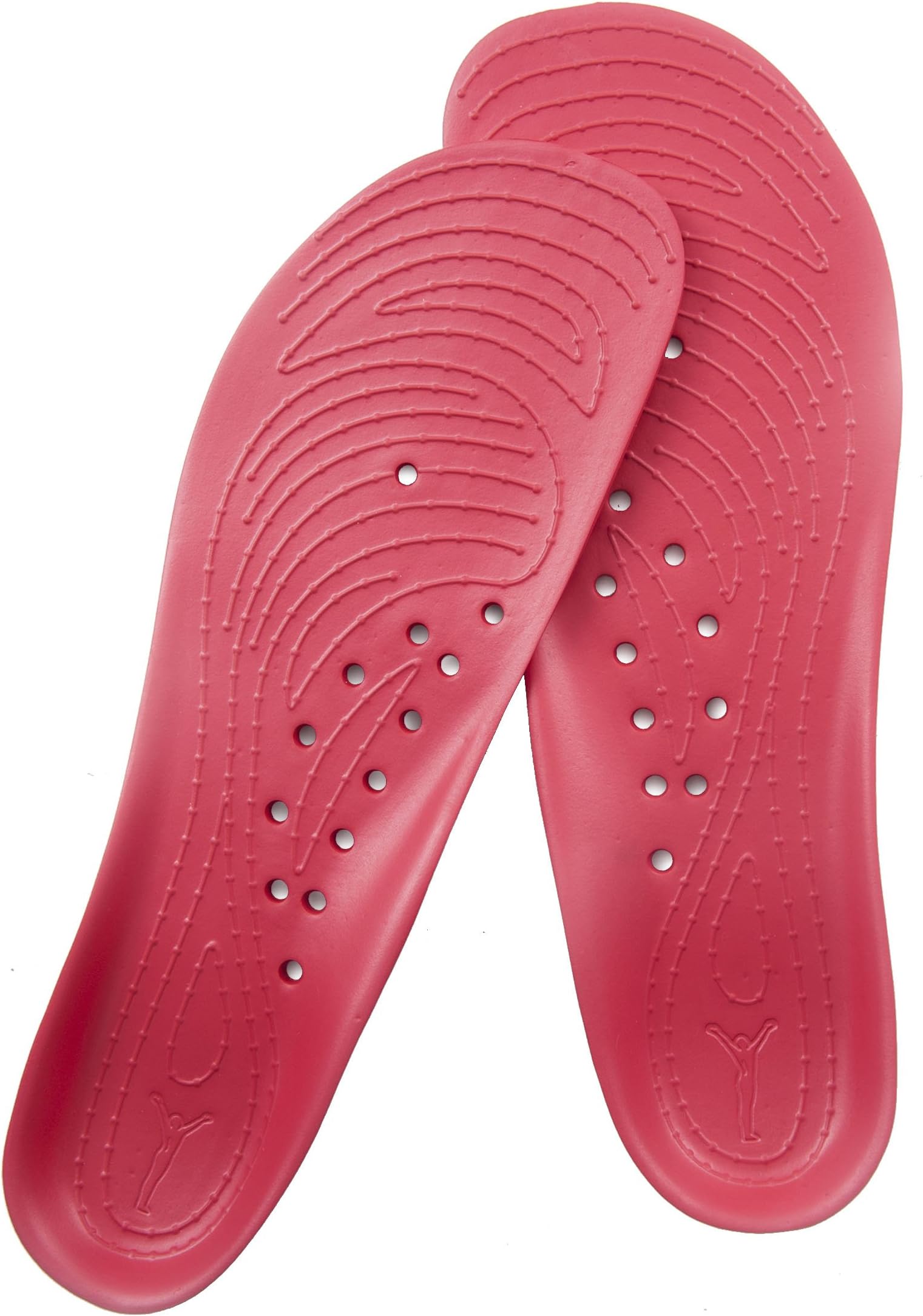 BackJoy Cushioned Comfort Insoles - Orthotic Sport Insoles Sock Absorption Pads for Foot Pain - Heel Protector Insole Cups (Fits shoe size (UK-9-12), Red)