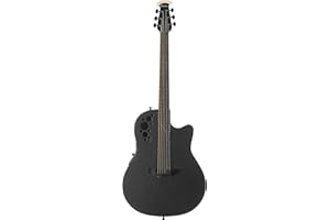 Ovation Mod TX Collection Acoustic-Electric Guitar, Textured Black, Super Shallow Body (1868TX-5)
