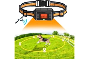 Wireless GPS Dog Fence Collar for Lagre Outdoor Use, Accurate Pet Containment System with Smart GPS Signal Booster Tech for M