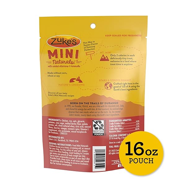 ZUKE’S MINI NATURALS DOG TRAINING TREATS FOR DOGS, PET TREATS MADE WITH REAL CHICKEN, 16 OZ