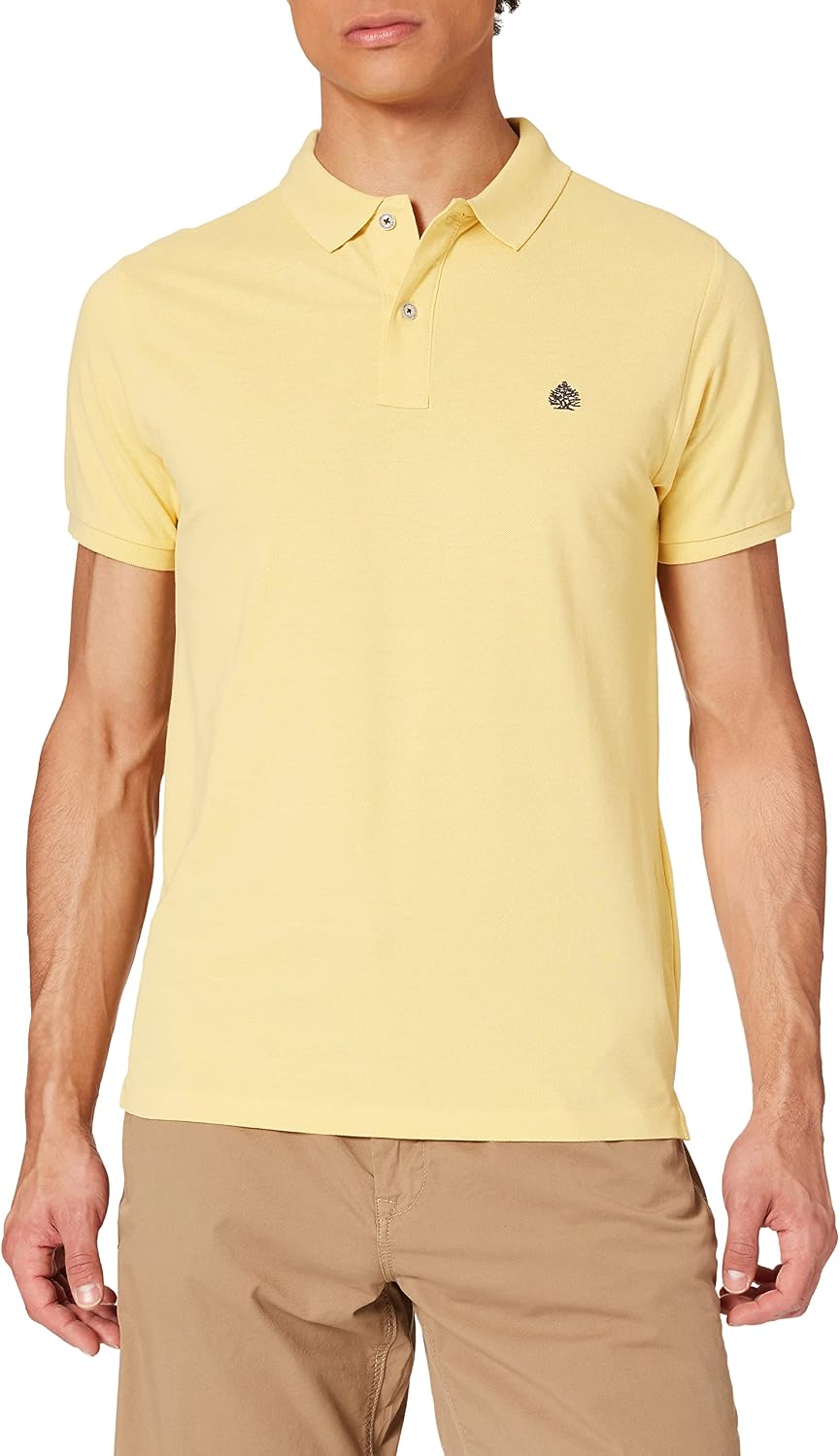 Springfield Camiseta De Algodón Para Hombre, Beige, M
