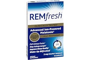 REMfresh 2mg Advanced Melatonin Sleep Aid Supplement (12 Caplets) | Drug-Free, Sleeping Pills to Support Restful, Natural Sleep | #1 Doctor Recommended | Pharmaceutical-Grade, Ultrapure Melatonin