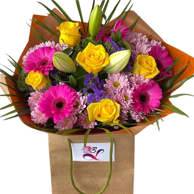 Morning Flowers Spring Symphony Fresh Flowers Bouquet Rose Lily Gerbera