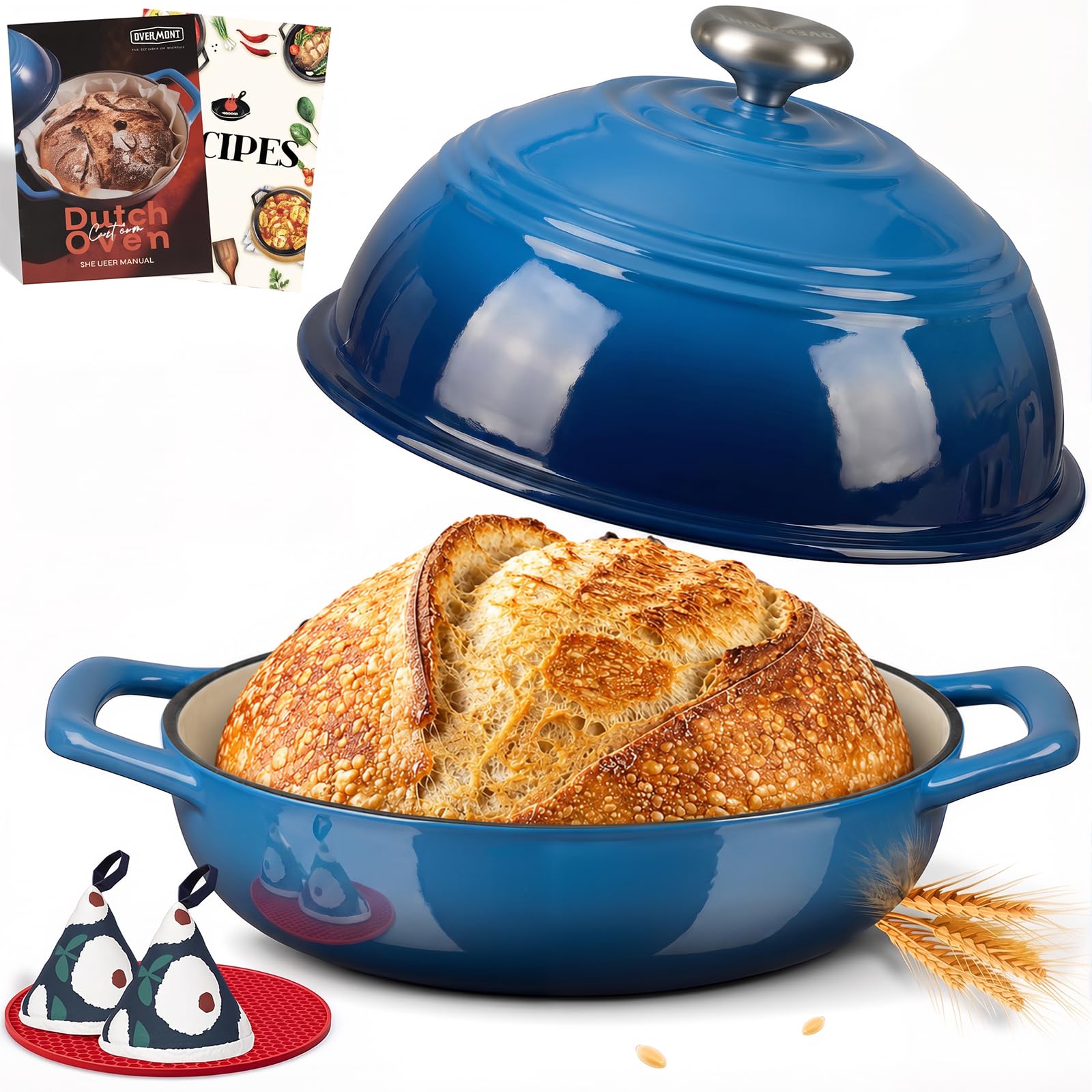 Overmont 6QT Enamelled Cast Ir...
