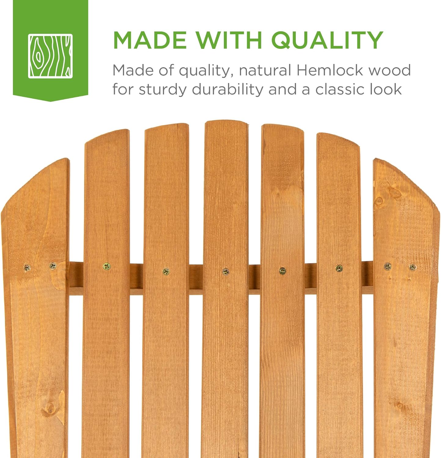 Best Choice Products Folding Wooden Adirondack Lounger Chair Accent Furniture w/Natural Finish, Brown : Garden & Outdoor