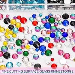 Haozher 3 Packs Nail Art Rhinestone, Colorful